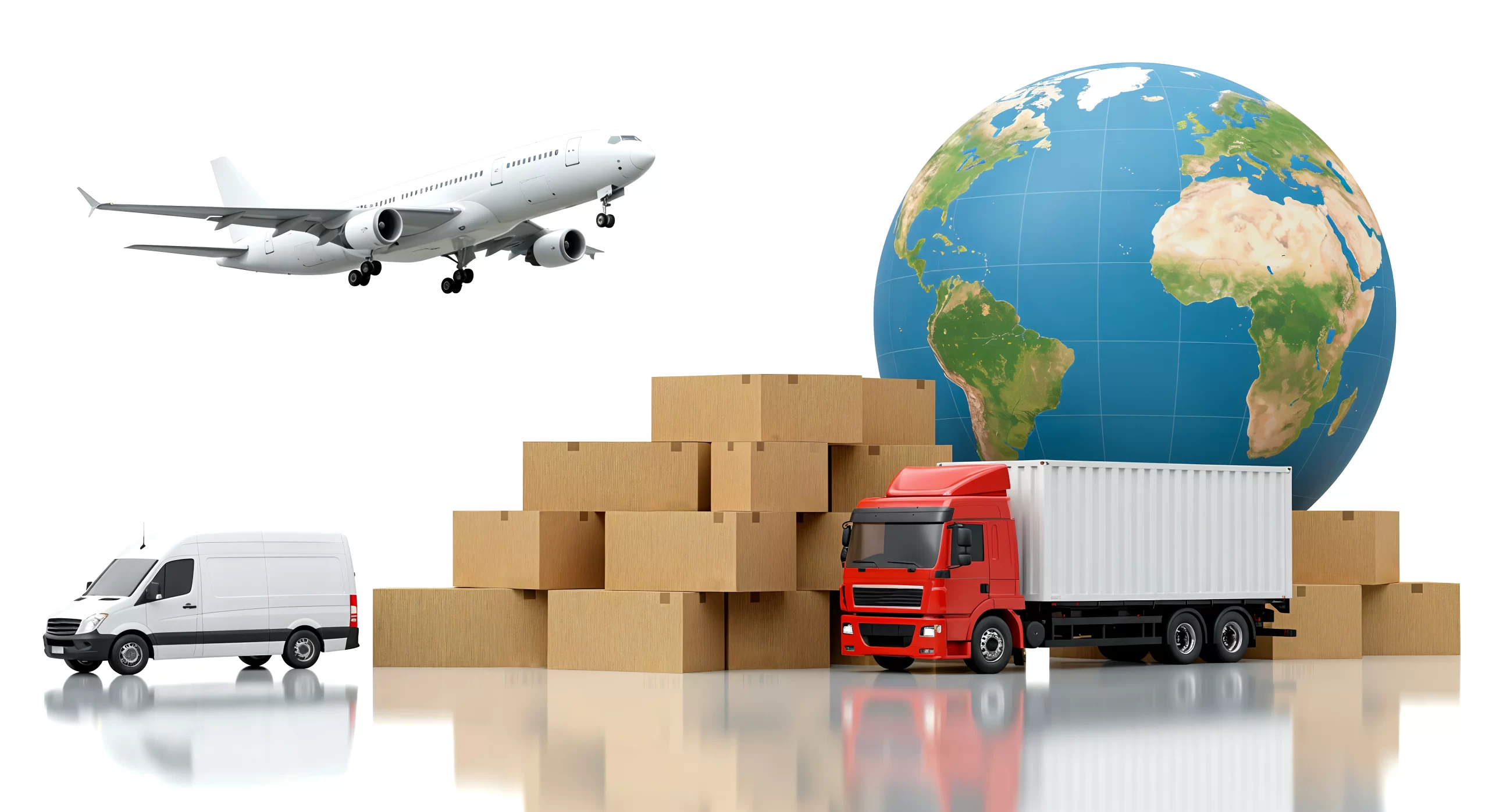 global shipping international logistics illustration